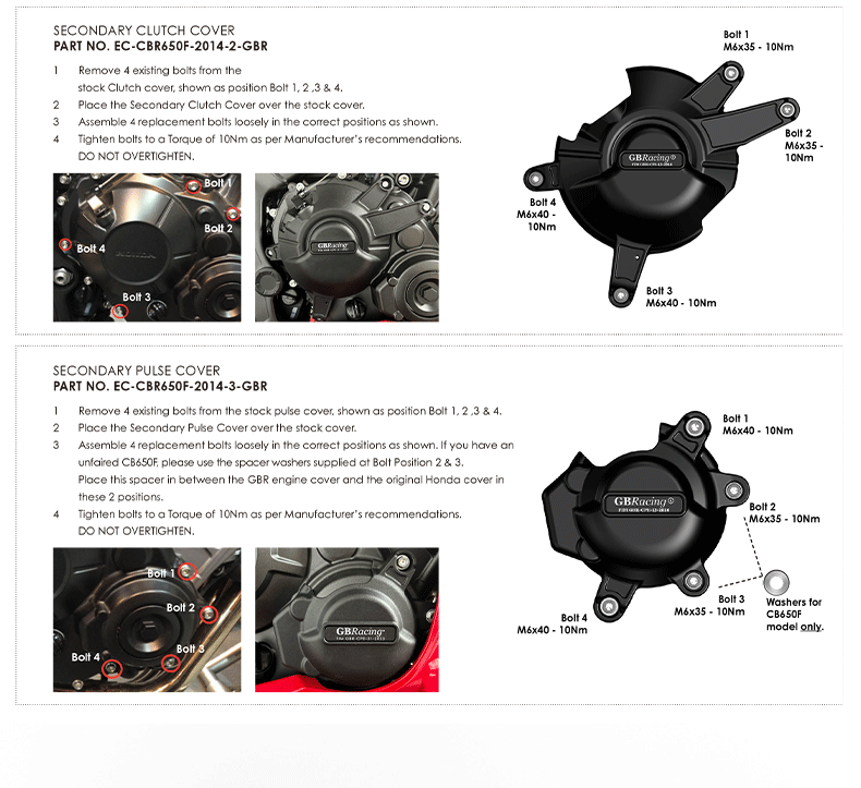 Suitable for Motorcycle Cbr650R Cb650R 21-23 Years Modified Engine Anti-Fall Protective Cover Side Cover