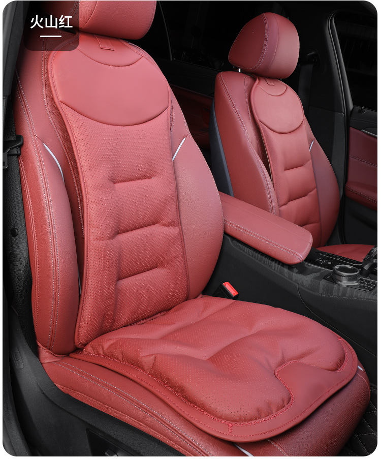 Suitable for Bmw, Mercedes-Benz, and Audi Car Seat Covers, Universal for All Seasons, Made of Nappa Leather, with Lumbar Support Cushion for the Rear Seats