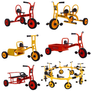 Kindergarten Tricycle Children's Double Preschool Education Tricycle Kindergarten with Bucket Tricycle Preschool Education Double Tricycle