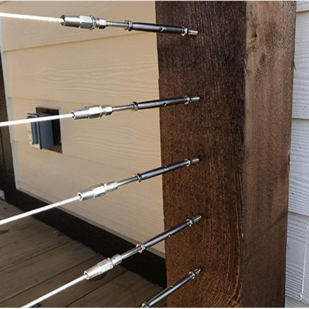 不锈钢内六角波波头直杆接线器钢丝绳接线器护栏楼梯配件