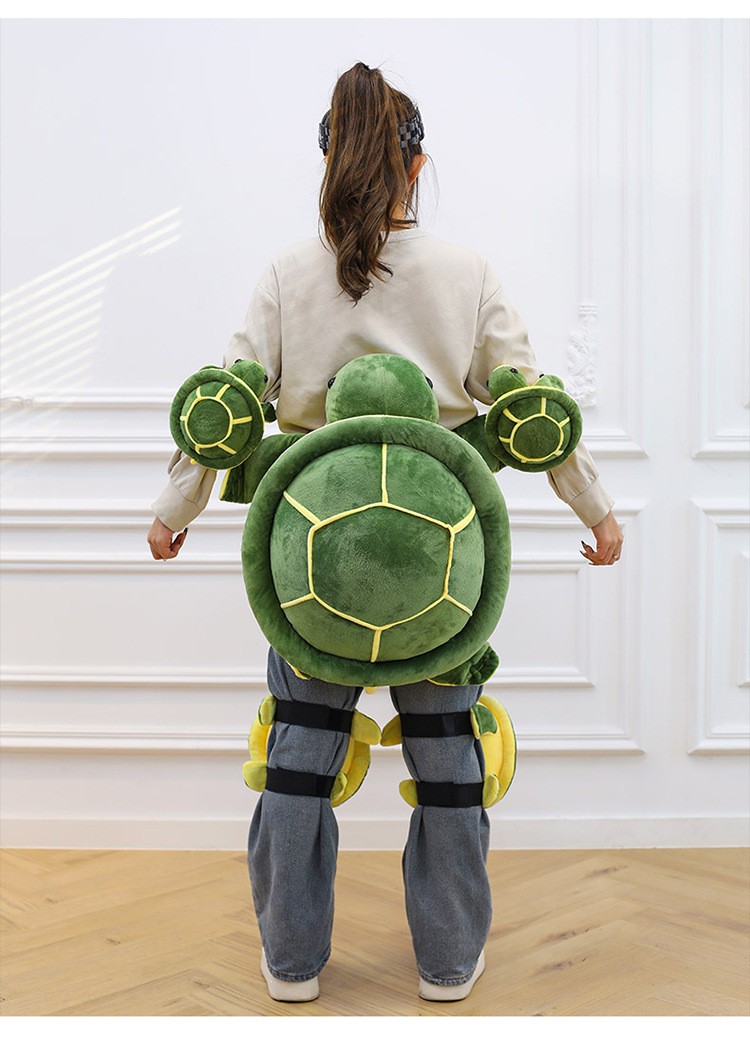 Cartoon Ski Protective Gear, Small Turtle Plush Toy, Cute Turtle Hip and Knee Pads, Anti-Fall Cushion for Adults and Children