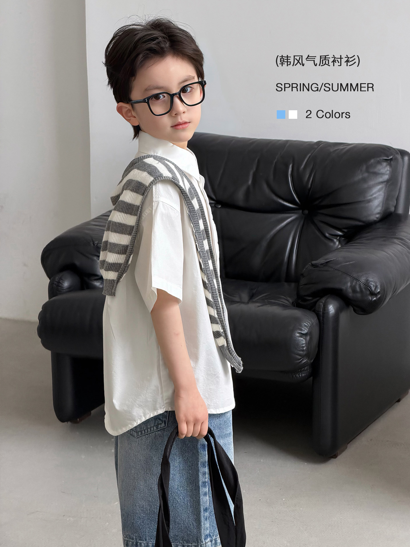 Camisas de mangas cortas para niños 2026 ropa infantil de verano nuevo estilo coreano ropa de verano para niños camisas mayores al por mayor