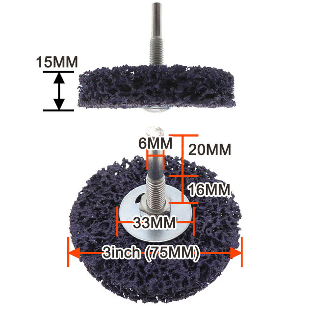 Pintura de eliminación de óxido pieza de molienda de diamante púrpura pieza de molienda de Diamante Negro hoja de coche eliminación de metal pintura eliminación de óxido de metal pulido