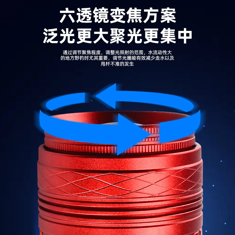 Pesca luz de la noche pesca de alta potencia láser de resistencia monitor de carga ajustable mesa de enfoque pesca Luz de cuatro colores fuente de luz condensador