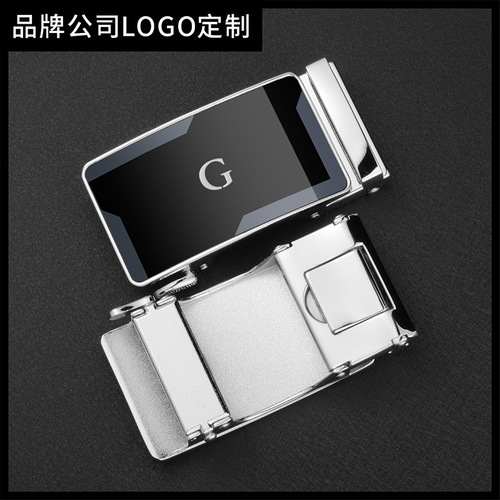 Mirror Surface Zinc Alloy Men's Automatic Belt Buckle Business Belt Buckle Head Direct Manufacturer Wholesale Leather Belt Tip