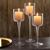 Glass Candle Stroper's European Romantic Valentine's Day Candle Light Dinner Tall Candle Type Wedding Hotel Restaurant Atmosphere Candle Cup