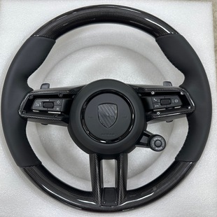 Suitable for Porsche carbon fiber steering wheel with knob, old and new Macan Palamela Cayenne 718
