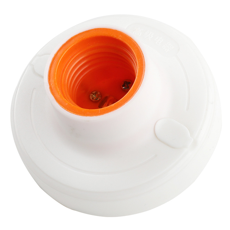 Portalámparas de uso general E27 boca de tornillo base redonda bombilla LED espiral portalámparas domésticas de ahorro de energía portalámparas de boca plana de cerámica