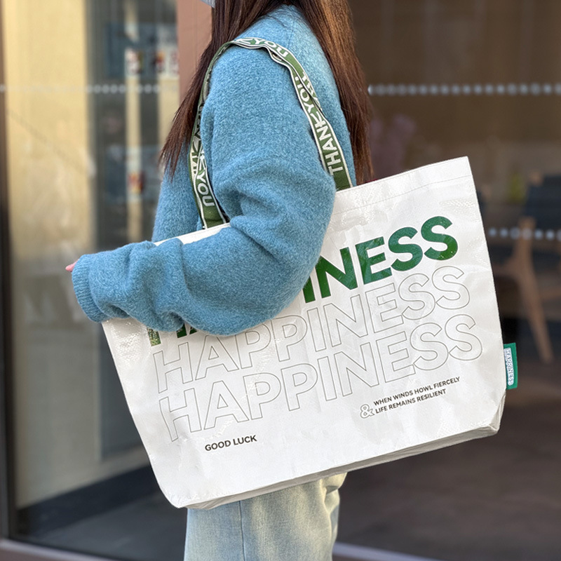 覇膜編み袋印ロゴ展示会手提げ袋防水ファッション環境保護ショッピングプレゼント蛇皮目立つバッグ|undefined
