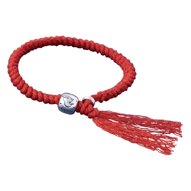 2024 year of the Dragon birth year men's and women's red bracelet three-in-one Zodiac Guardian safe ancient style bracelet jewelry
