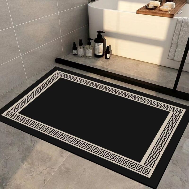モダンライト高級バスルームフロアマット新しい珪藻泥フロアマット家庭用吸水速乾マットシャワー室汚れ防止滑り止めマット|undefined