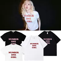 ROSE Park Caoying Single NumberOneGirl Вокруг той же футболки с короткими рукавами на одежде с принтом kpop