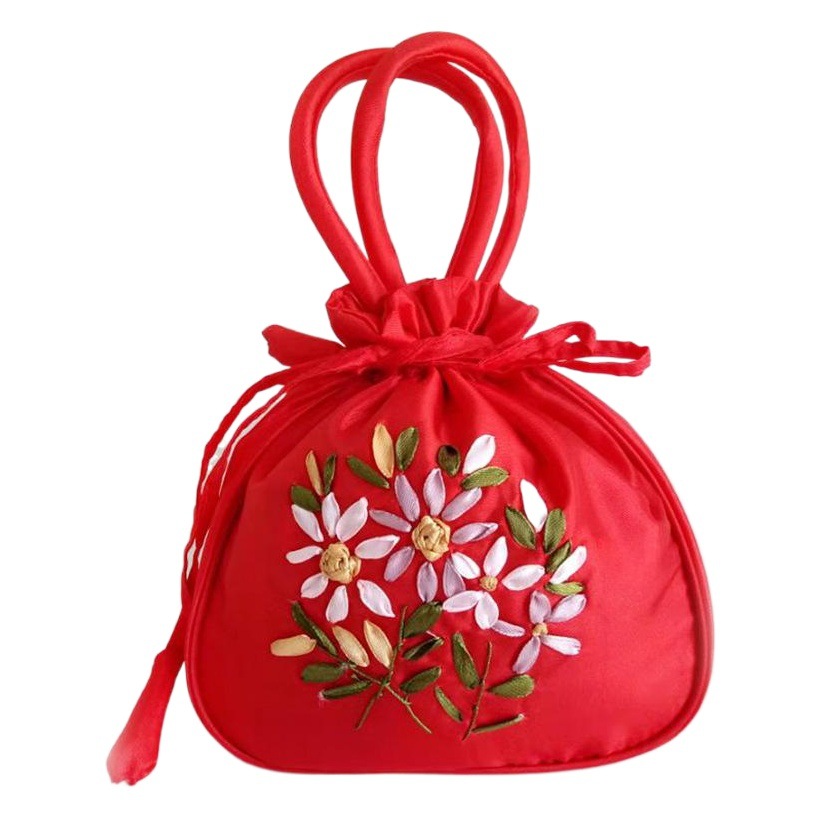 Chinese Style Hanfu Handbag for Women, Embroidered Sachet, Traditional Handbag, Embroidered Bag for Middle-Aged and Elderly Ladies, Mom Bag
