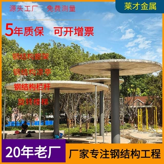 钢廊架口袋公园大型金属钢结构廊架定制施工上海厂家定制异性廊架