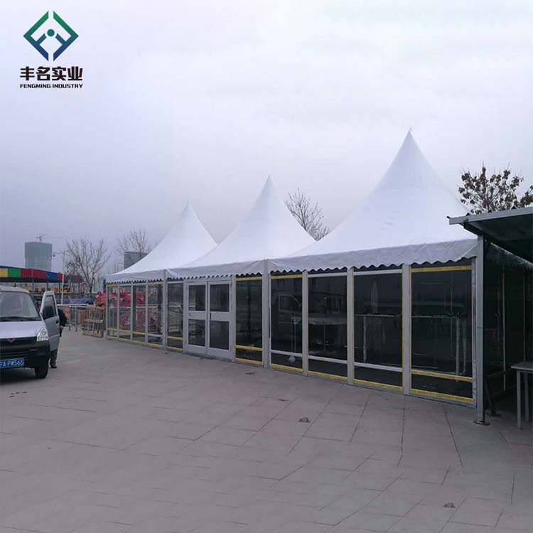 户外展销车展婚庆篷房 沙滩遮阳四角吊顶豪华锥顶铝合金帐篷