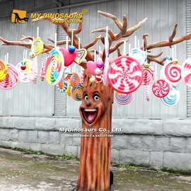 说话树童话树糖果树模型定制 硅胶电动发声装置 主题乐园装饰定制