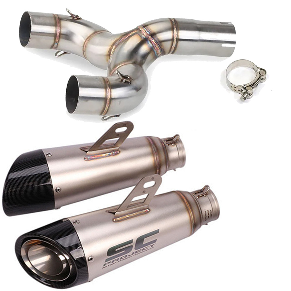 Motorcycle modified exhaust pipe fried street double exhaust Benali Huanglong 600/TNT600/BJ600 lossless