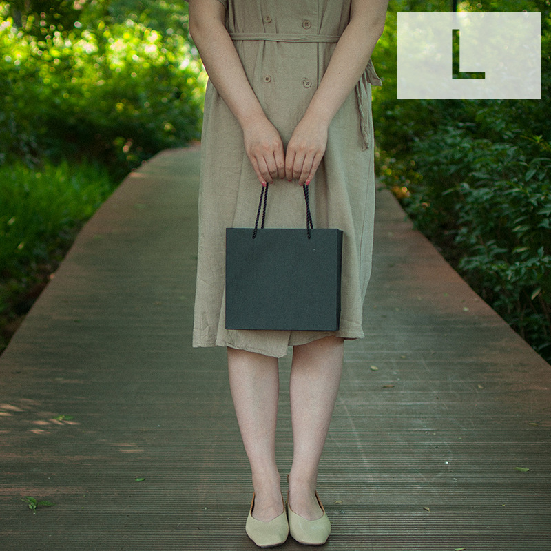 Retro simple bolsa de papel Kraft caja de regalo horizontal bolsa de papel ropa Regalo De vacaciones bolsa de regalo Portátil Bolsa de embalaje