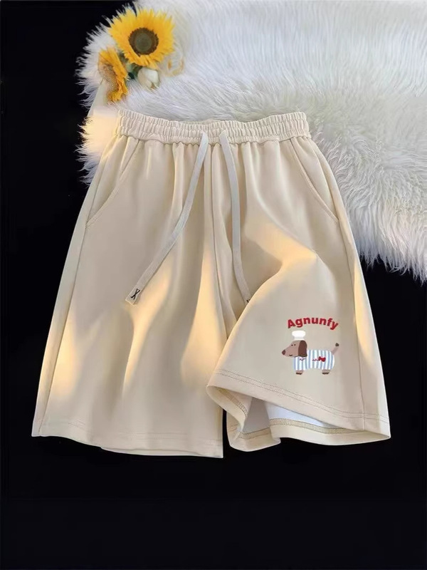 Summer Korean-Style Cartoon Print Casual Shorts for Men and Women, Trendy Beach High Street Cute Loose Sports Pants, Couple Style Summer Korean-Style Cartoon Print Casual Shorts for Men and Women, Trendy Beach High Street Cute Loose Sports Pants, Couple Style