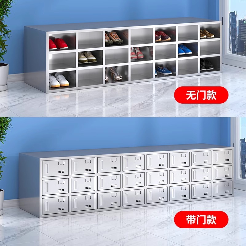 304 stainless steel shoe cabinet employee dust-free purification workshop shoe cabinet changing bench food factory double-sided shoe cabinet