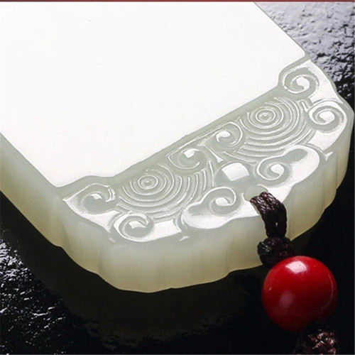 Wholesale jadeite and jade pieces, Xinjiang Hetian jade brand pendants, outer Mongolian material, mutton fat white jade, peaceful and auspicious pendant