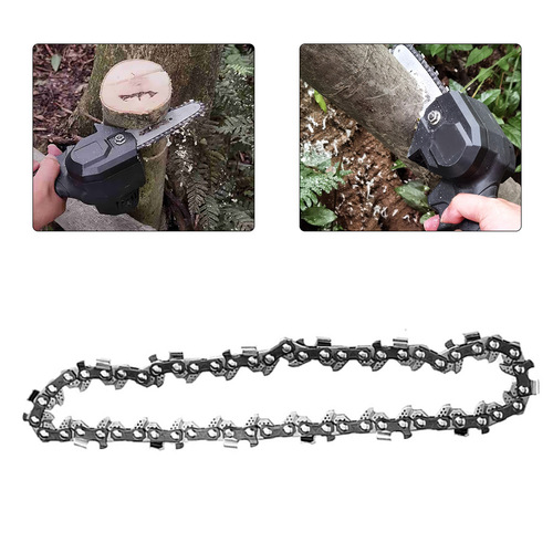 Cross-border chain saw chain 4-inch mini electric chain saw 6-inch small logging pruning saw garden saw blade accessories guide