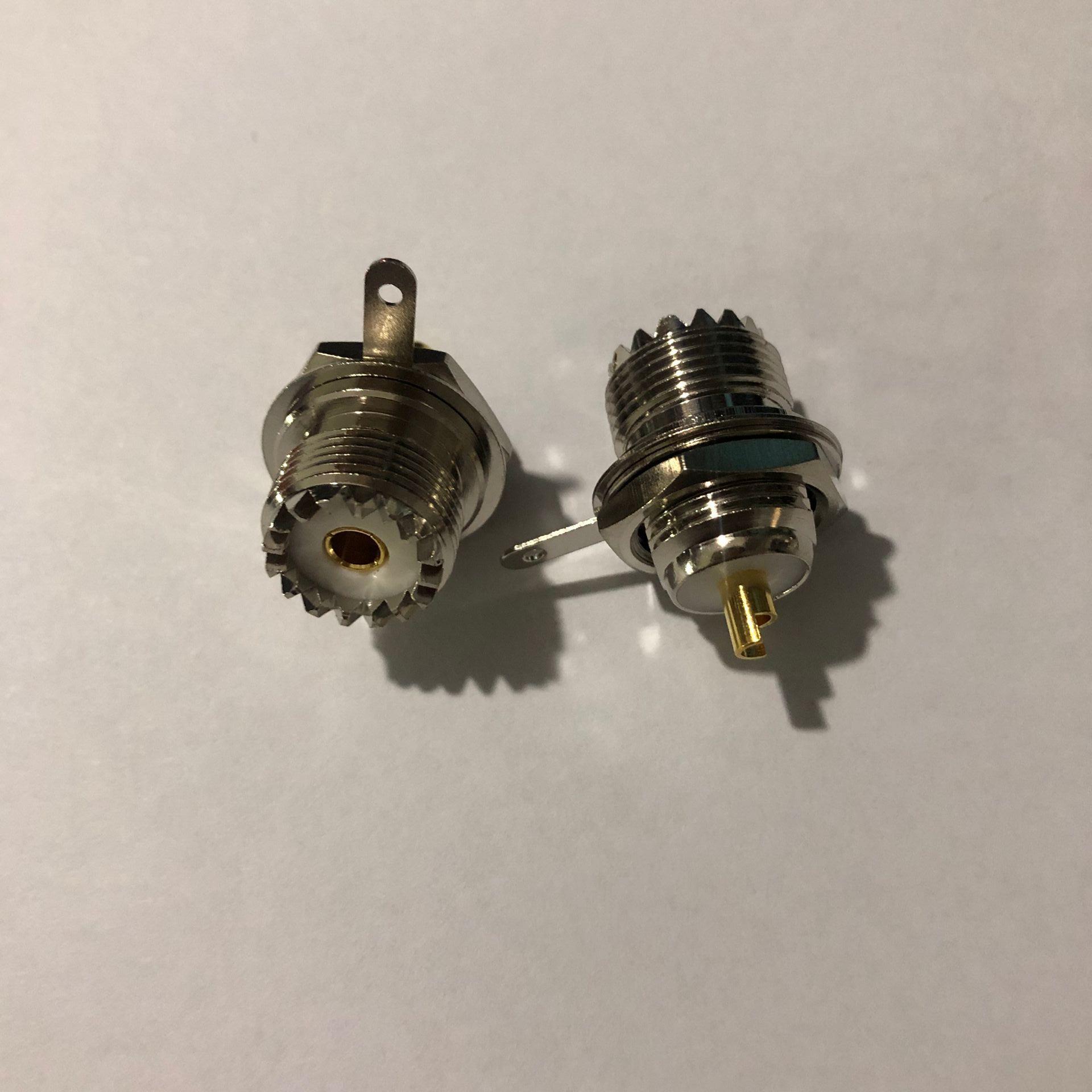 UHFKY 同轴高频座 全铜 射频座子 SL16-50KY 带螺母垫片