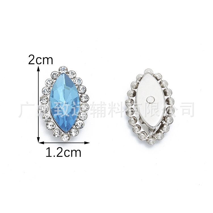 Piedras de imitación cosidas a mano de doble capa con forma de ojo de caballo y girasol de 7x15 mm, de fondo plano, superventas transfronterizas, accesorios de joyería DIY, 500 piezas/paquete image 5