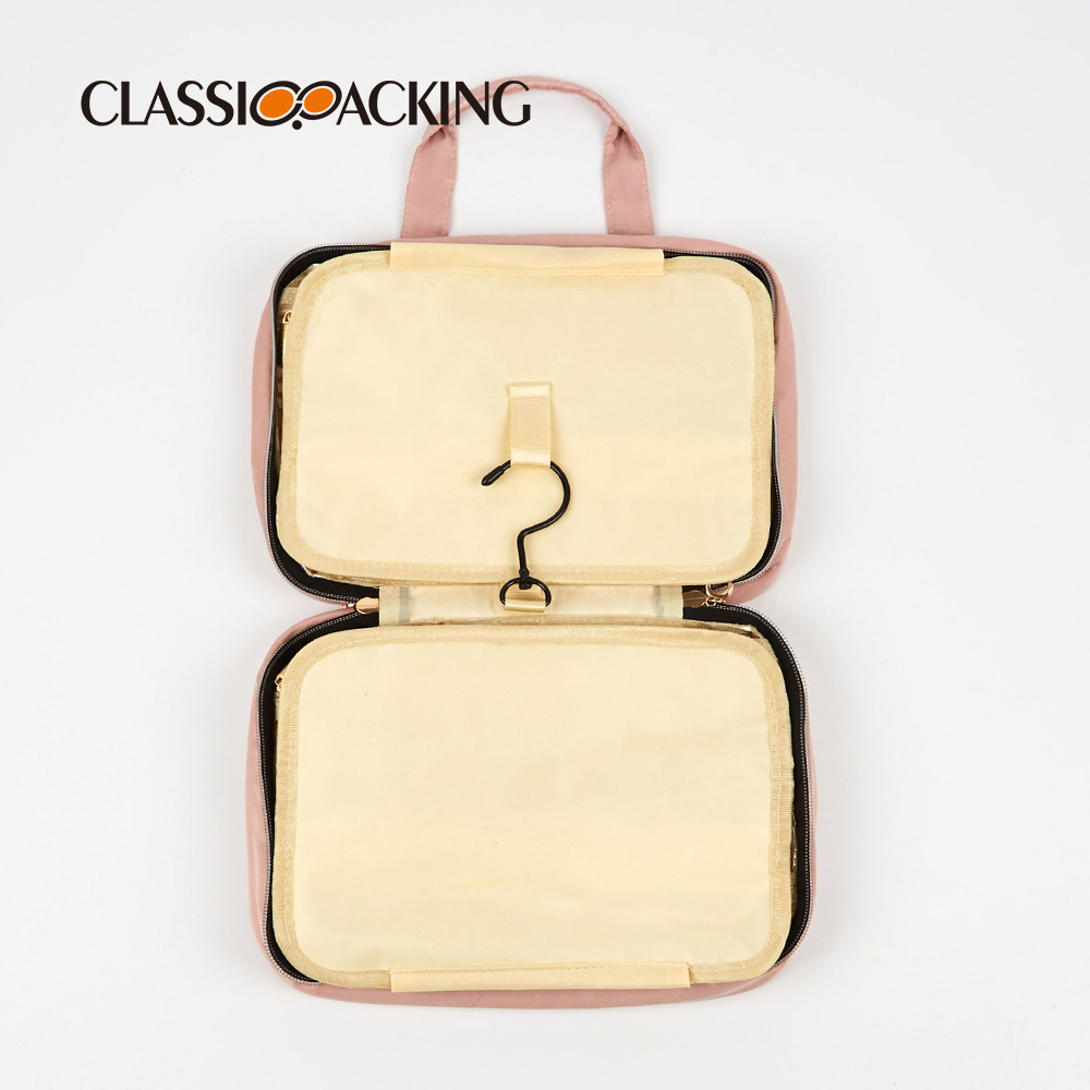 Bolsa de almacenamiento de herramientas cosméticas multifuncionales al por mayor de fábrica de gran capacidad impermeable material de viaje portátil simple bolsa de cosméticos