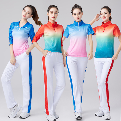 Summer and autumn square dance clothing new performance dance clothing stage group aerobics Jiamusi sports suit 1999