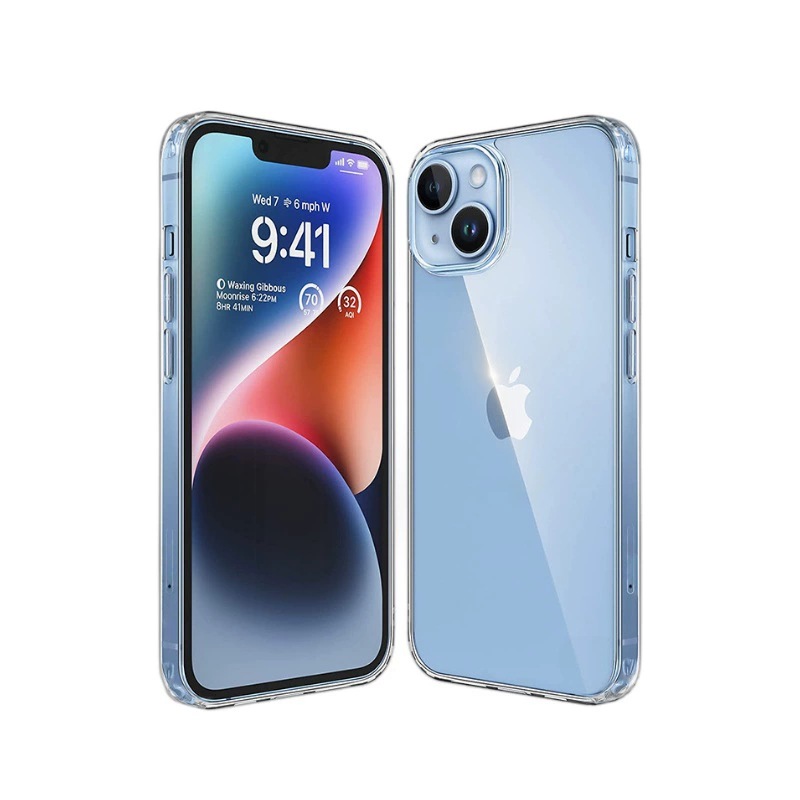Чехол для телефона Apple iPhone17 совместимый (Apple) ТПУ + акрил прозрачный, большой вырез