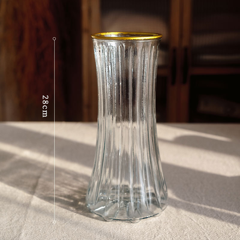 軽豪華クリーム風陶磁器ガラス花瓶置物客間生け花水培花軽贅沢高級感装飾陶缶|undefined