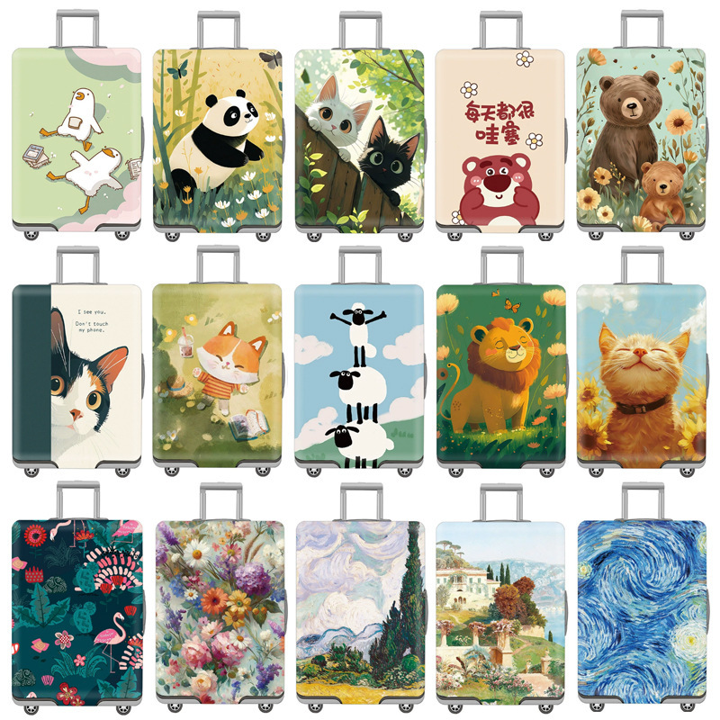 Elastic Suitcase Protective Cover, Travel Suitcase Cover, Dust Cover 24inch 28inch 30inch Thickened Wear-Resistant Suitcase Cover with Zipper Elastic Suitcase Protective Cover, Travel Suitcase Cover, Dust Cover 24inch 28inch 30inch Thickened Wear-Resistant Suitcase Cover with Zipper