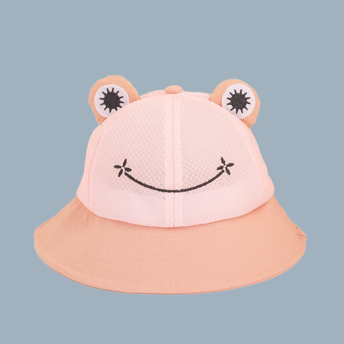 Korean Fashion Casual Shade Breathable Mesh Cloth Frog Fisherman Hat display picture 5