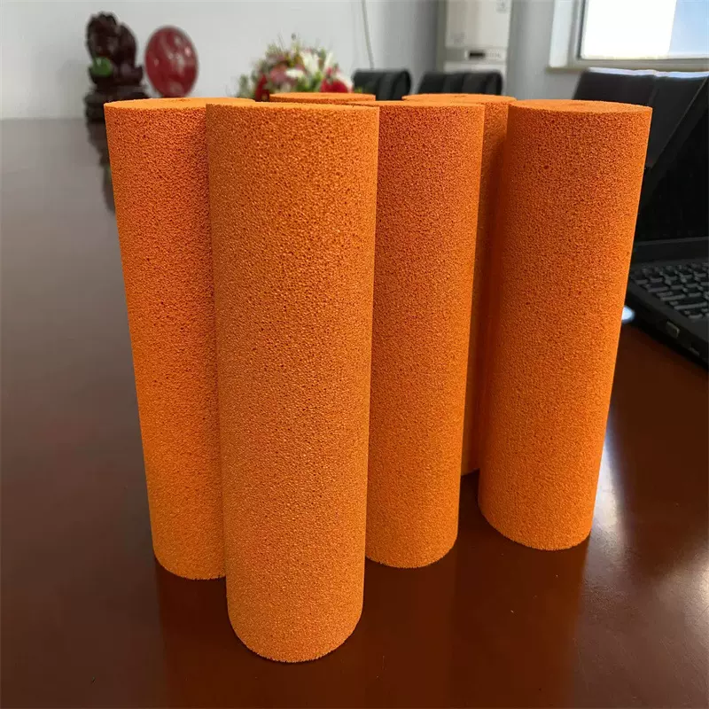 加工定制 橘色天然橡胶开孔泡棉 彩色开孔泡棉 epdm泡棉 橡胶套管