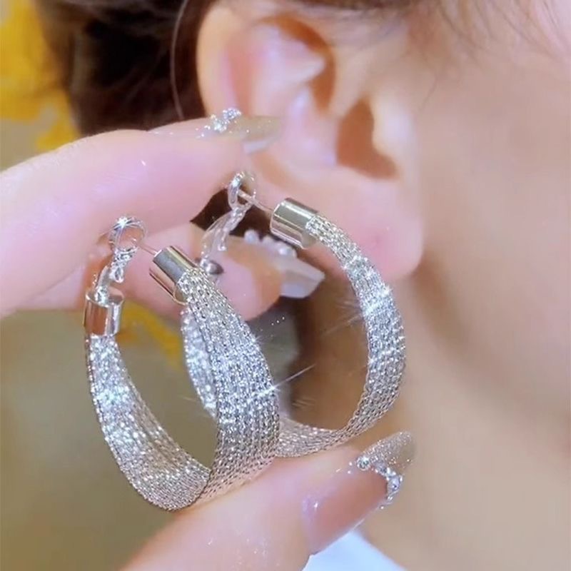 2025 Hot-Selling European and American Fashion Earrings, Korean Style Trendy Multi-Layered Circle Earrings with a High-End Feel, Large Hoops