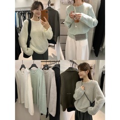【MISS密思家】慵懒感特种纱净版圆领软糯糯保暖毛衣女装13606