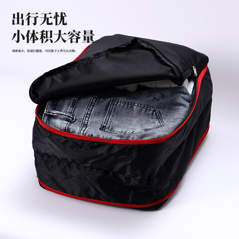 Bolsa de almacenamiento de compresión de viaje explosiva de Amazon Bolsa de almacenamiento de tres piezas de gran capacidad Juego completo de bolsa de almacenamiento de ropa impermeable