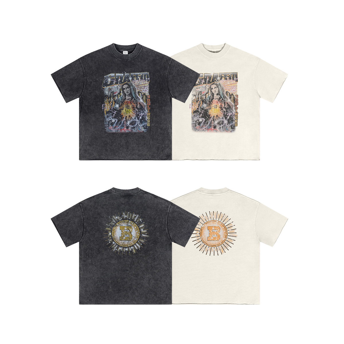 BE ropa de hombre | 2025 primavera y verano juventud impresión gratuita marca de moda calle suelta algodón lavado camiseta de manga corta hombres