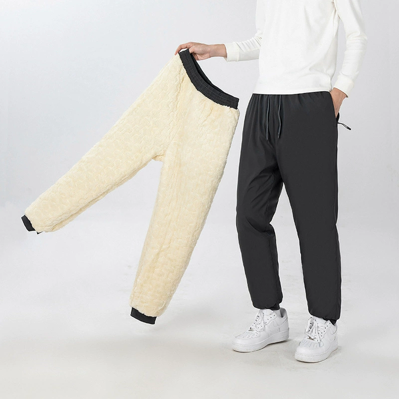 Ветрозащитные и дождевые кашемировые брюки Ультразвуковые кашемировые кашемировые норковые брюки среднего и пожилого возраста повседневные длинные брюки прямые