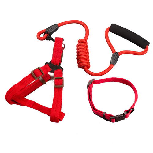 Nylon foam handle dog leash Golden retriever Teddy dog ​​leash Small and medium-sized dog walking rope pet supplies