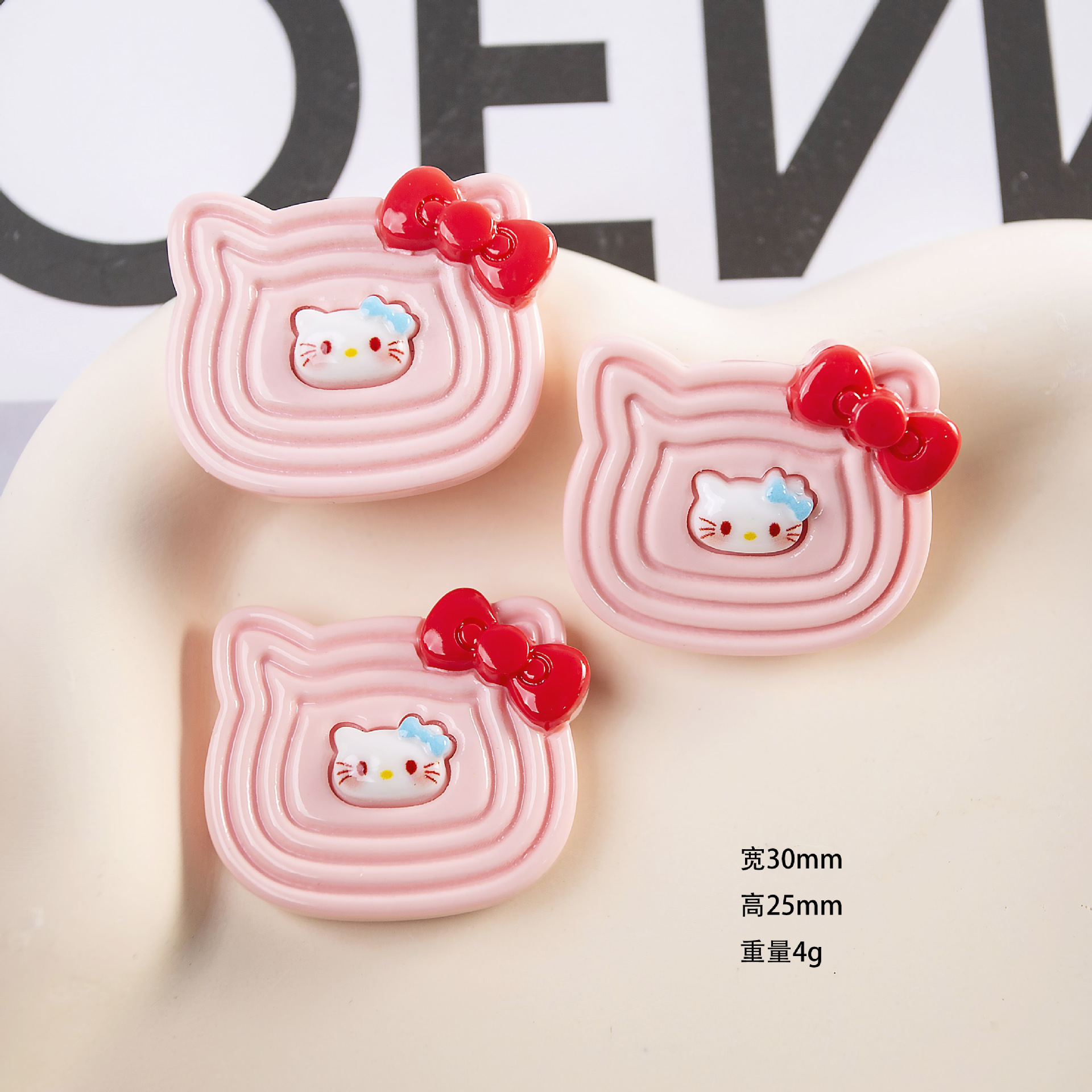 Sanrio Accessories Film Resin Accessories DIY Accessories Hair Clip Headwear Cream Glue Accessories Handmade Mobile Phone Case