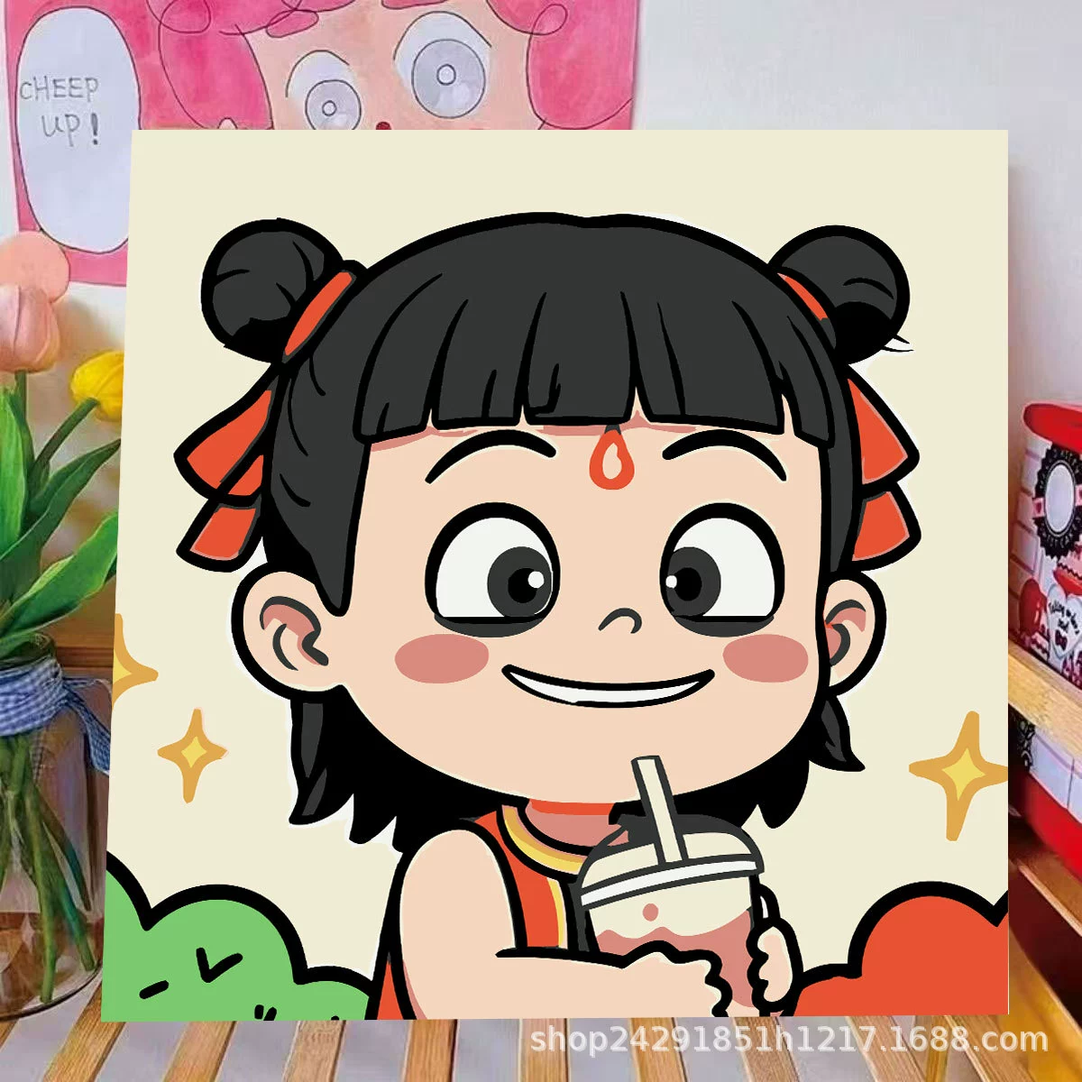 Популярные персонажи мультфильмов diy заполнение детских hand-painted мультфильм анимация простая граффити раскраска цифровая масляная живопись декор