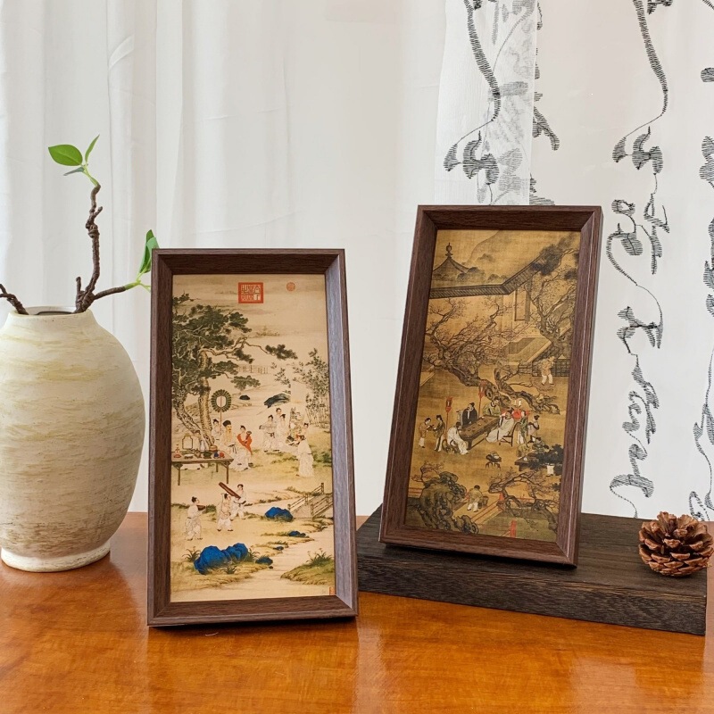 New Chinese-Style Traditional Landscape Painting Frame, Replica Art Desktop Ornament, Simple Hanging Painting with Ethnic Flair New Chinese-Style Traditional Landscape Painting Frame, Replica Art Desktop Ornament, Simple Hanging Painting with Ethnic Flair