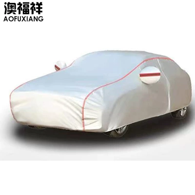 Car clothing Covers, Four-Season Universal Sun Protection - left-chain-silver-red-strip