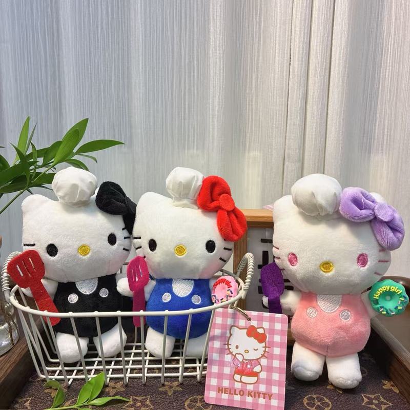 可爱萌网红甜甜圈KT毛绒玩具公仔小猫咪包包挂饰钥匙扣娃娃玩偶|undefined