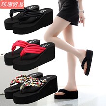 Girl Summer Slipper Women High Platform Flip Flops 女士拖鞋