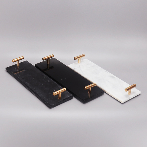 Nordic ins style marble tray tea tray cake tray jewelry cosmetics storage tray cake bathroom tray