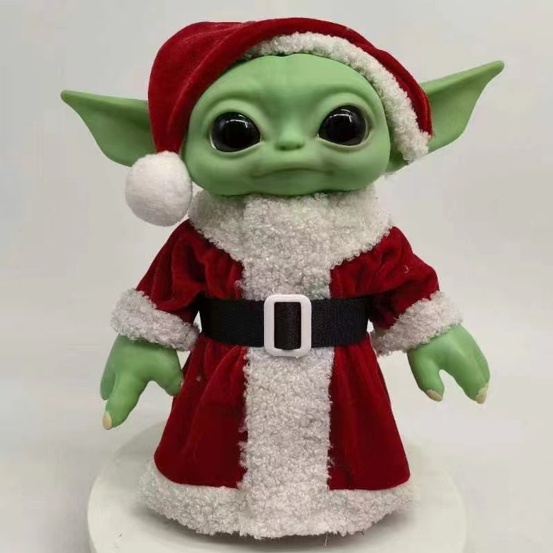 Popular bebé Yoda bebé juguete de Navidad Star Wars muñeca alienígena vinilo cara sonriente muñeca