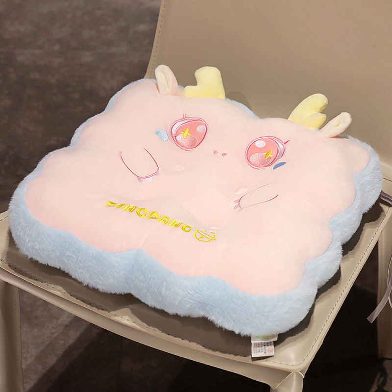 Lindo dragón año cojín a tope cojín del coche cojín a tope cojín de la silla de oficina cojín de larga sesión estudiante aula cojín